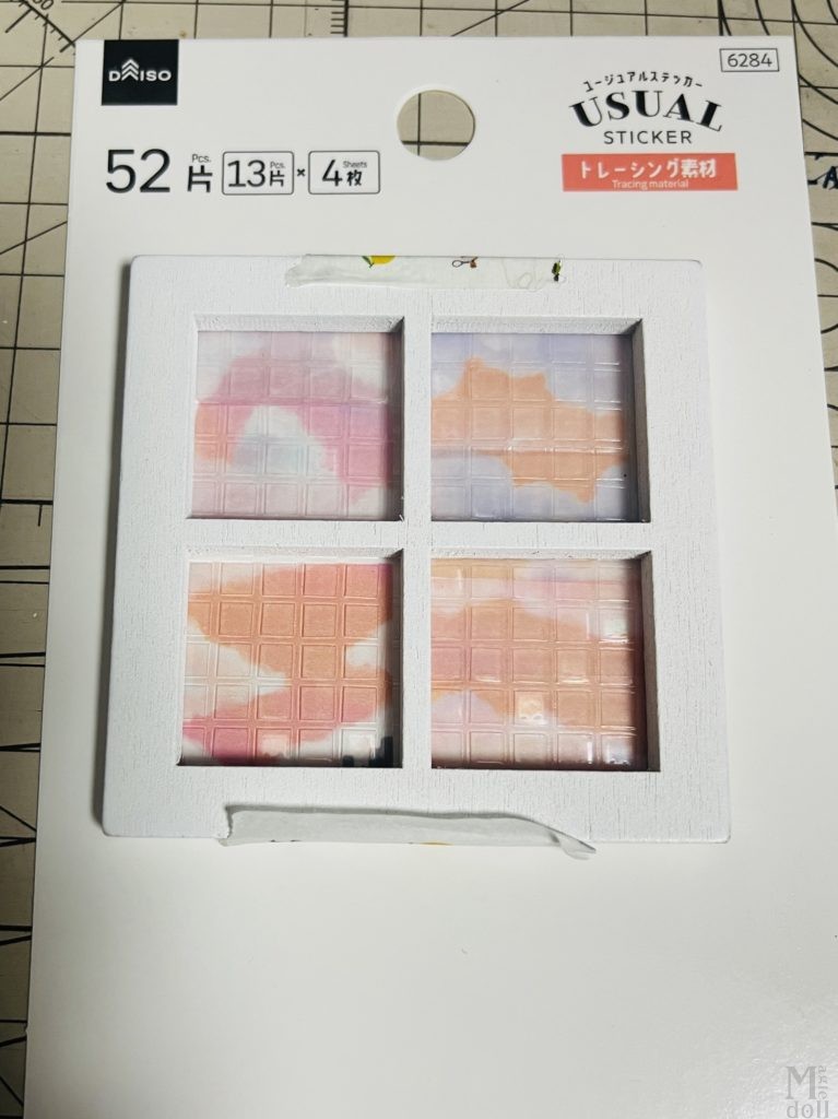 セリア ドールハウス窓（夕焼け）